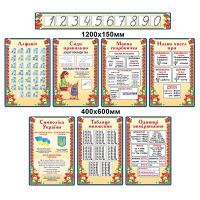 Комплект стендов для начальной школы Маки и ромашки